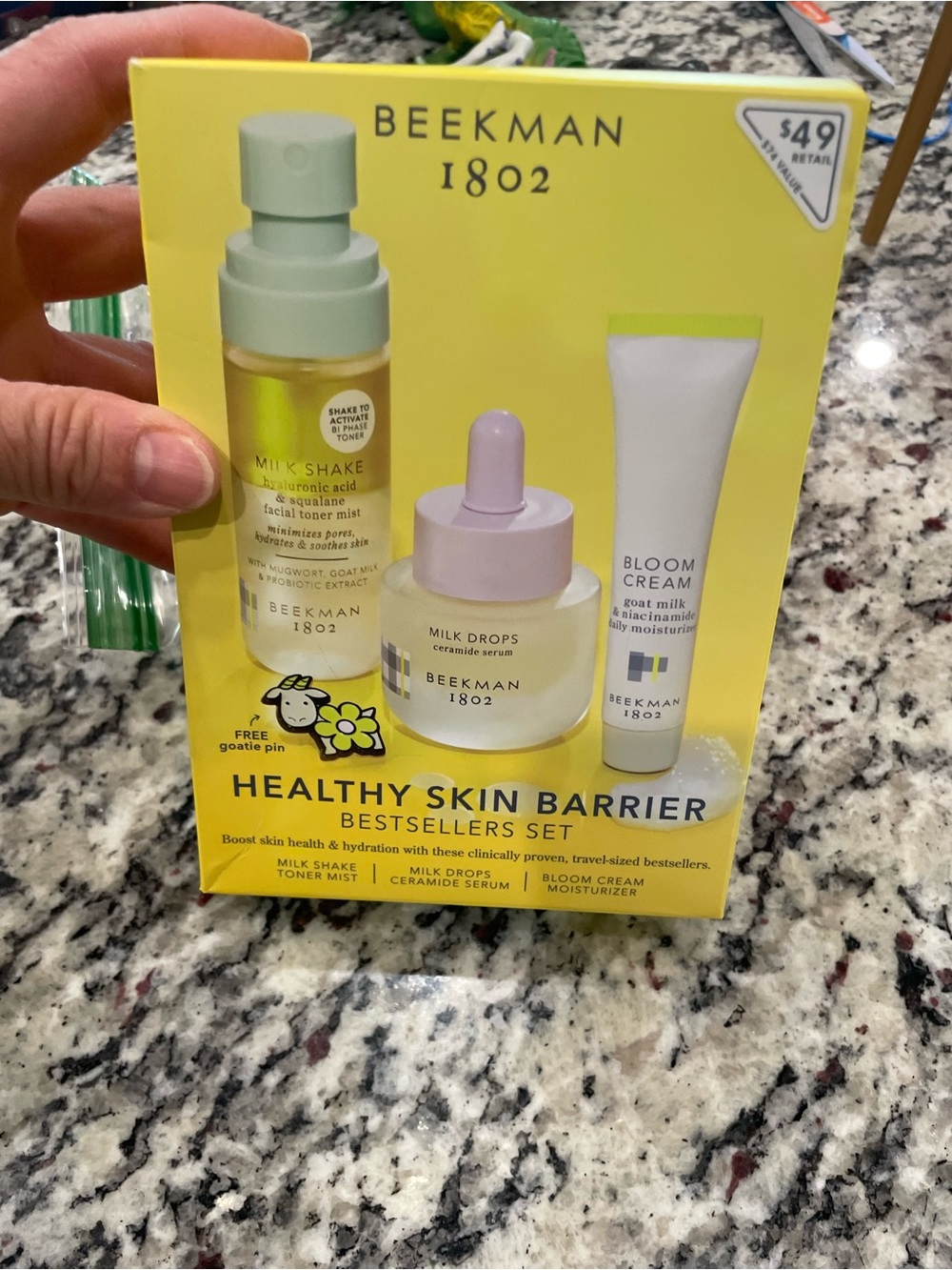 Beekman 1802 Skin Barrier Trio Set - Yellow and Green Accents